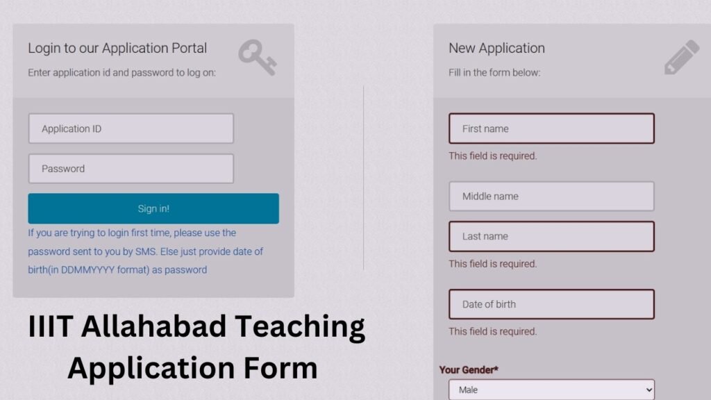 IIIT Allahabad Teaching Application Form 