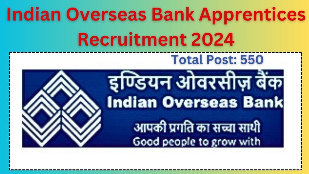 Indian Overseas Bank Apprentices Recruitment 2024