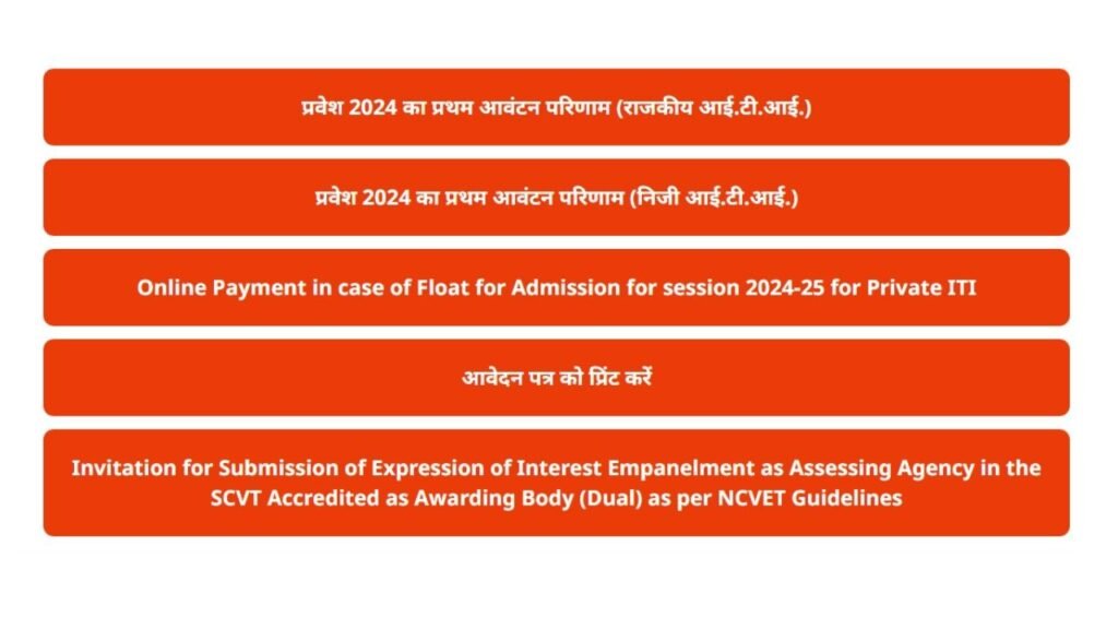 UP ITI First Round Allotment Result Out 2024