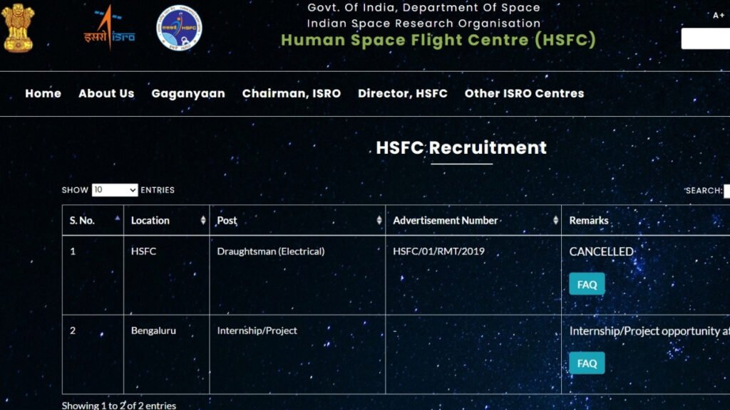 How to apply for ISRO HSFC Various Post Recruitment 2024