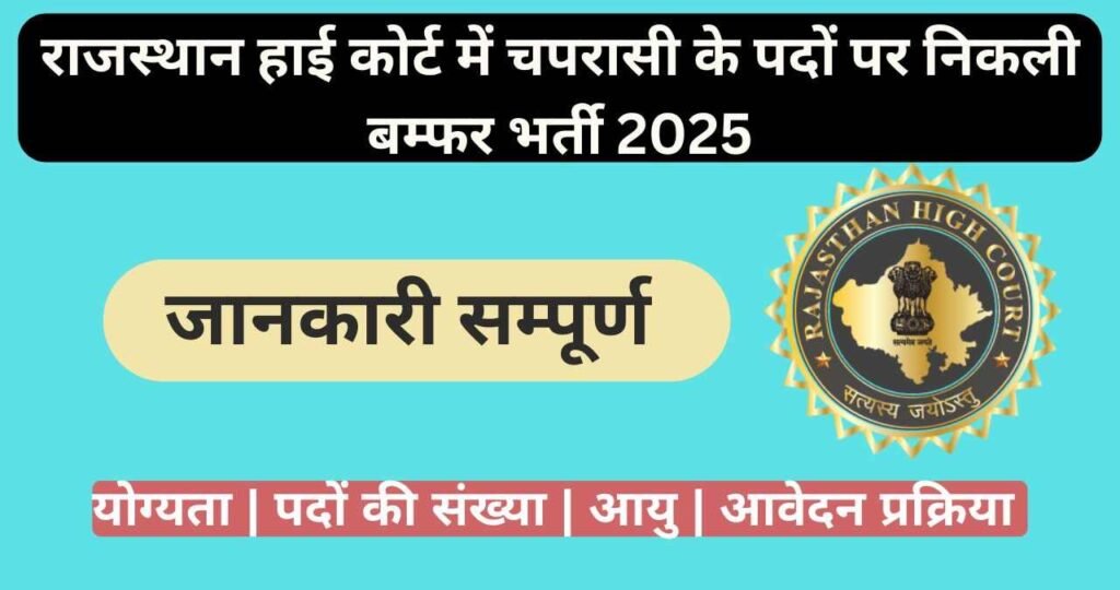 Rajasthan High Court Peon Recruitment 2025