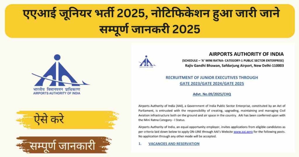 AAI Junior Executive Recruitment 2025