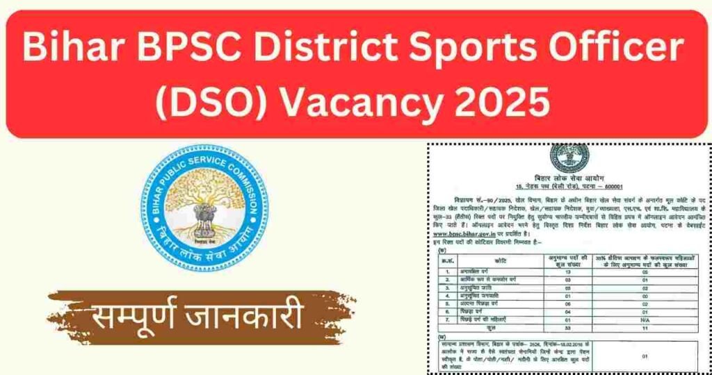 Bihar BPSC DSO Recruitment 2025