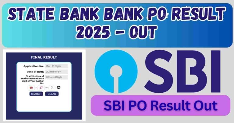 State Bank Bank PO Result 2025